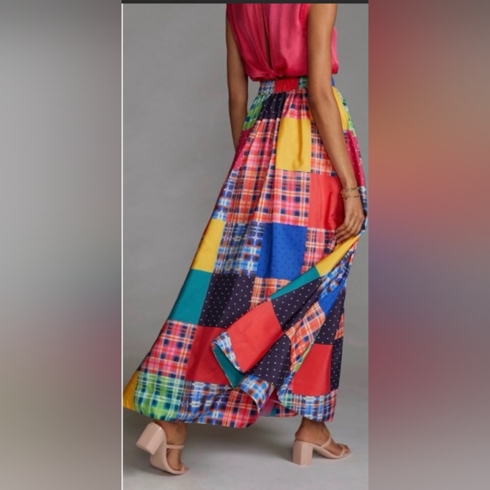 Anthropologie Maeve Patchwork A-Line Maxi Skirt - Picture 5 of 12